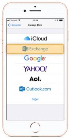 iphone 8 mail kurulumu