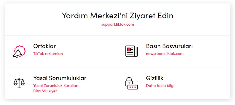 Tik Tok yardım ekibi ile nasıl iletişime geçebilirim?